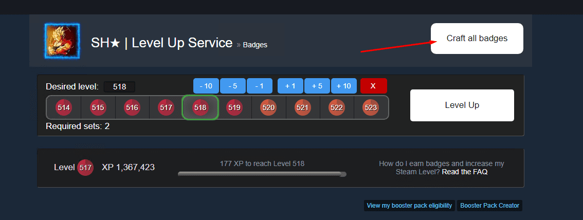 我如何使用 'SteamLevelU Extension' 插件快速制作Steam中的所有图标?